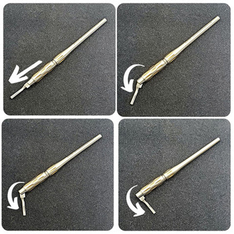 Scalpel Handle #3, 7-Position Adjustable Positions Slip Resistant Gold Plated Stainless Steel (Fits Size 9-16 Scalpel Blades) ARTMAN